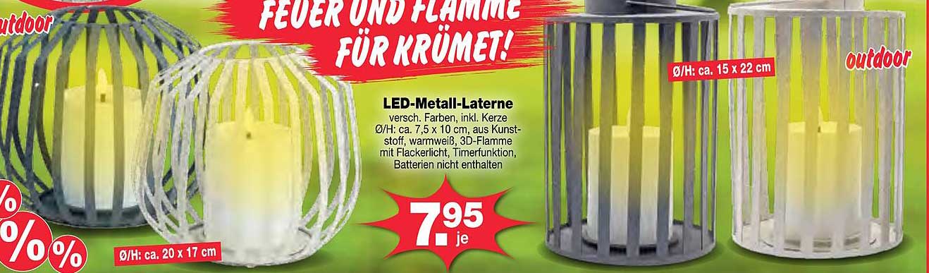 LED-Metall-Laterne