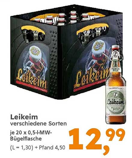 Leikeim verschiedene Sorten je 20 x 0,5-l-MW-Bügelflasche