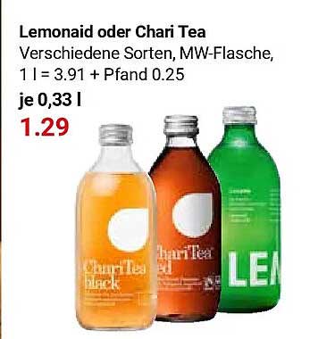 Lemonaid oder Chari Tea