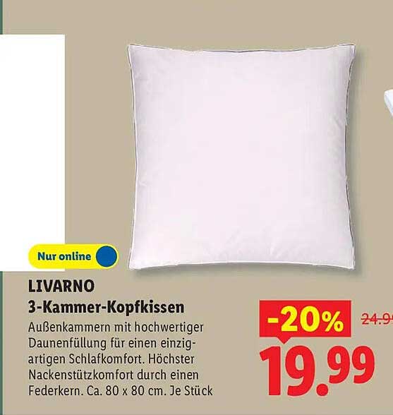 LIVARNO 3-Kammer-Kopfkissen