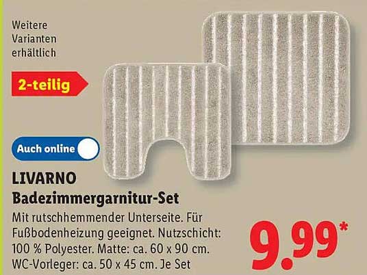 LIVARNO Badezimmergarnitur-Set