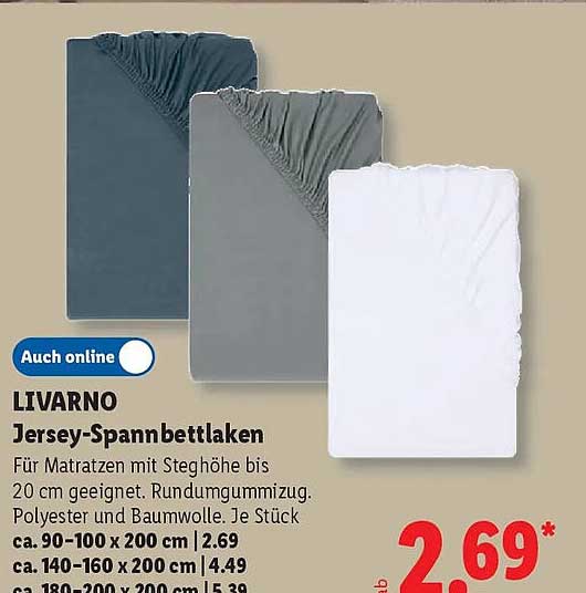LIVARNO Jersey-Spannbettlaken