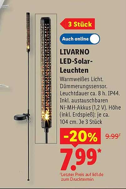 LIVARNO LED-Solar-Leuchten
