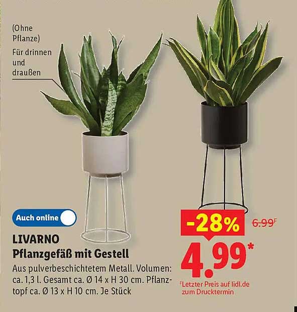 LIVARNO Pflanzgefäß mit Gestell