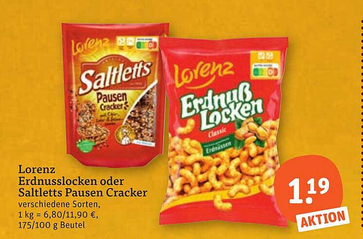 Lorenz Erdnusslocken oder Saltletts Pausen Cracker