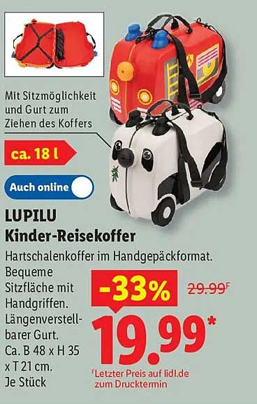 LUPILU Kinder-Reisekoffer