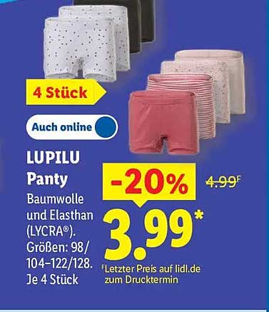 LUPILU Panty Baumwolle und Elasthan (LYCRA®)