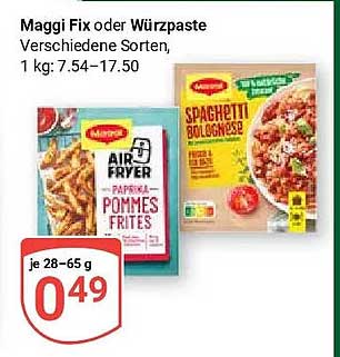 Maggi Fix oder Würzpaste Verschiedene Sorten, 1 kg: 7,54–17,50