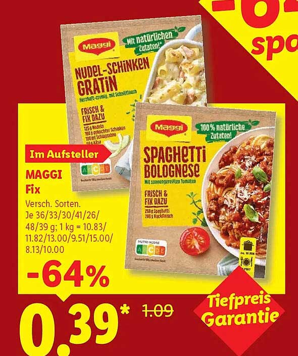 MAGGI Fix Versch. Sorten.