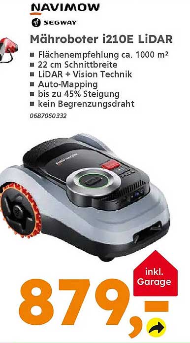 Mähroboter i210E LiDAR