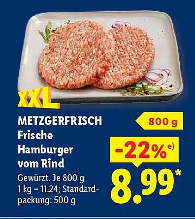 METZGERFRISCH Frische Hamburger vom Rind