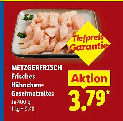 METZGERFRISCH Frisches Hähnchen-Geschnetzeltes