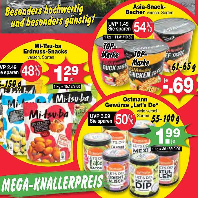 Mi-Tsu-ba Erdnuss-Snacks versch. Sorten