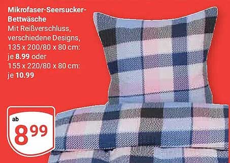 Mikrofaser-Seersucker-Bettwäsche
