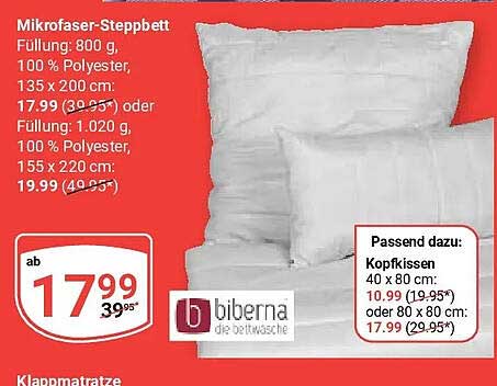 Mikrofaser-Steppbett