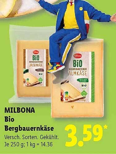 MILBONA Bio Bergbauernkäse