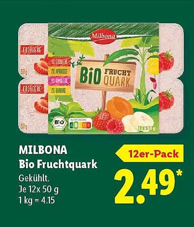 MILBONA Bio Fruchtquark