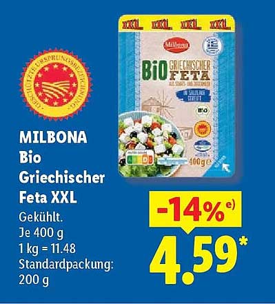 MILBONA Bio Griechischer Feta XXL