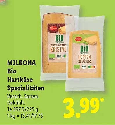 MILBONA Bio Hartkäse Spezialitäten
