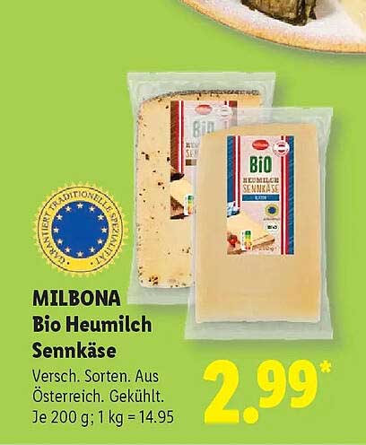 MILBONA Bio Heumilch Sennkäse