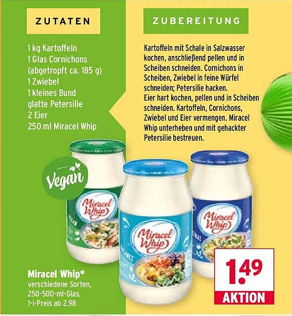 Miracel Whip* verschiedene Sorten, 250-500-ml-Glas, 1-l-Preis ab 2.98