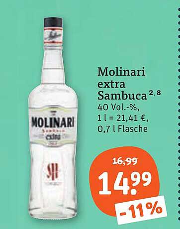 Molinari extra Sambuca 2,8