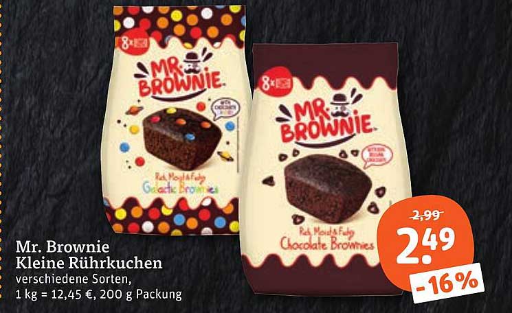 Mr. Brownie Kleine Rührkuchen verschiedene Sorten, 200 g Packung