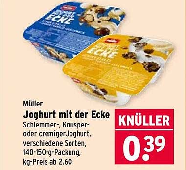 Müller Joghurt mit der Ecke