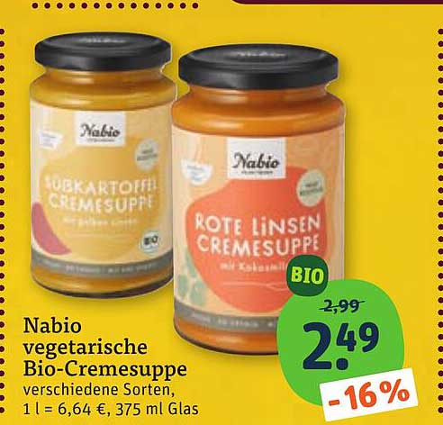 Nabio vegetarische Bio-Cremesuppe
