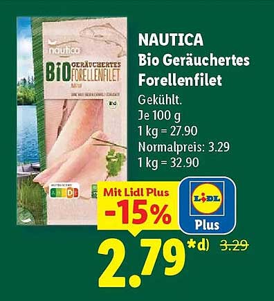 NAUTICA Bio Geräuchertes Forellenfilet