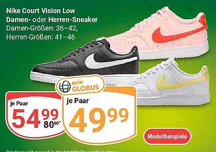 Nike Court Vision Low Damen- oder Herren-Sneaker Damen-Größen: 36–42 Herren-Größen: 41–46