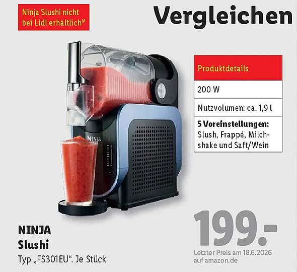 NINJA Slushi Typ „FS301EU“. Je Stück