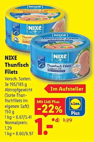 NIXE Thunfisch Filets