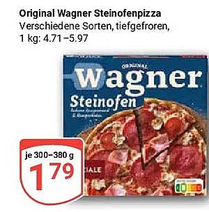 Original Wagner Steinofenpizza Verschiedene Sorten, tiefgefroren, 1 kg: 4.71-5.97