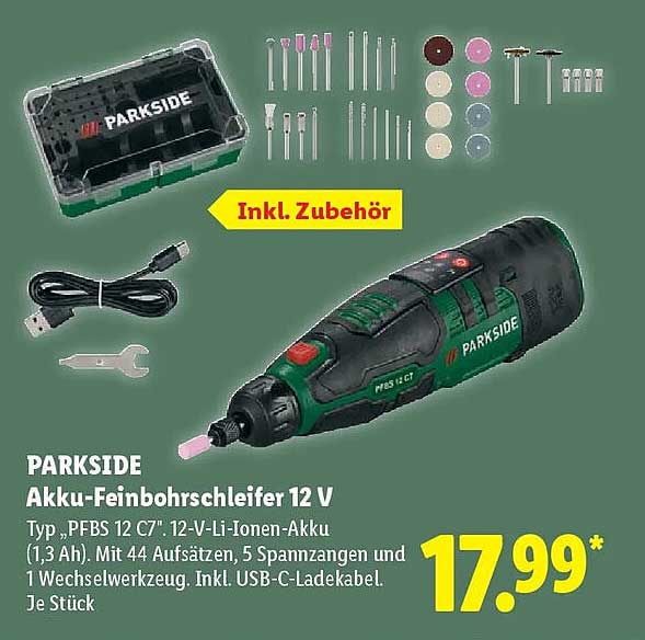 PARKSIDE Akku-Feinbohrschleifer 12 V