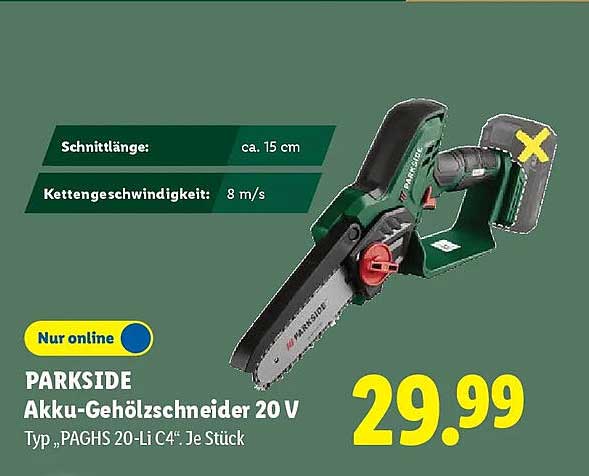 PARKSIDE Akku-Gehölzschneider 20 V