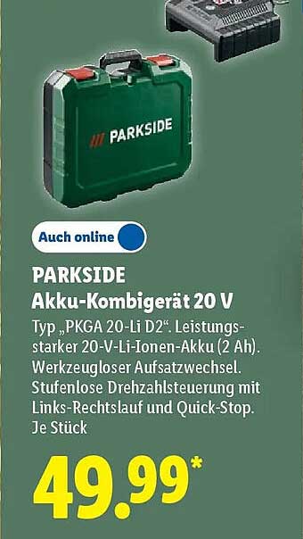 PARKSIDE Akku-Kombigerät 20 V