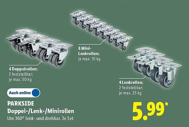PARKSIDE Doppel-/Lenk-/Minirollen
