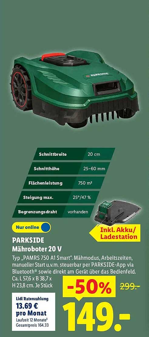 PARKSIDE Mähroboter 20 V