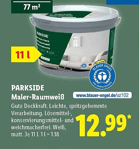 PARKSIDE Maler-Raumweiß