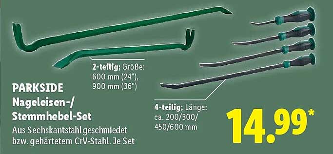PARKSIDE Nageleisen-/Stemmhebel-Set