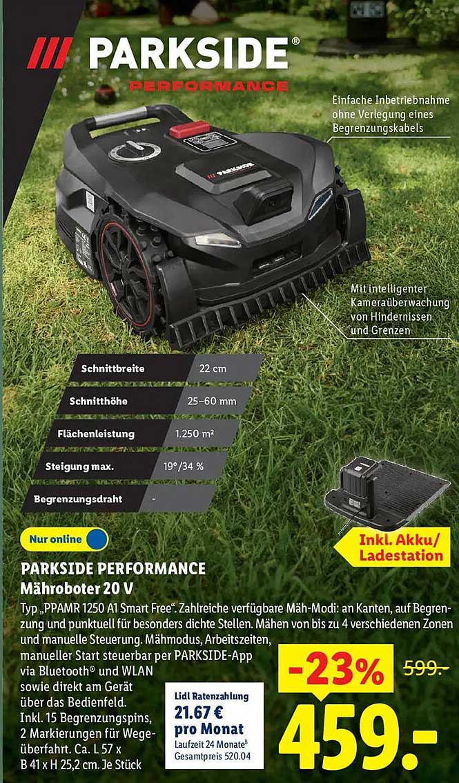 PARKSIDE PERFORMANCE Mähroboter 20 V