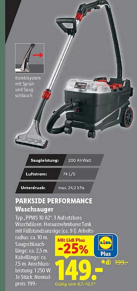 PARKSIDE PERFORMANCE Waschsauger