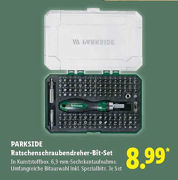 PARKSIDE Ratschenschraubendreher-Bit-Set