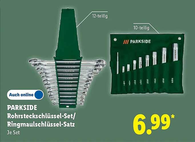 PARKSIDE Rohrsteckschlüssel-Set/Ringmaulschlüssel-Satz