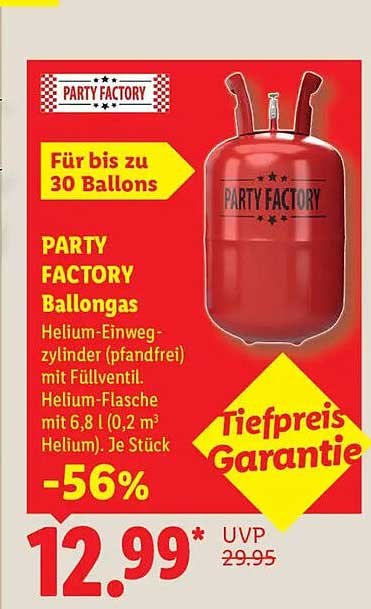 PARTY FACTORY Ballongas