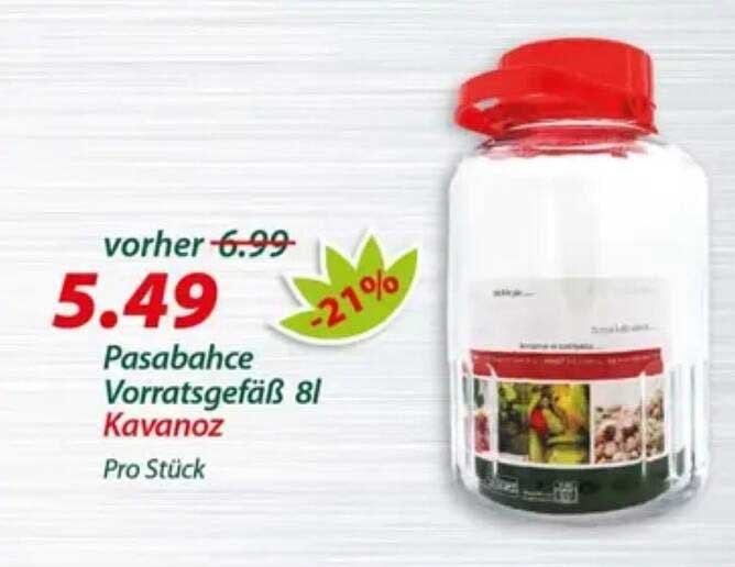 Pasabahce Vorratsgefäß 8l Kavanoz Pro Stück