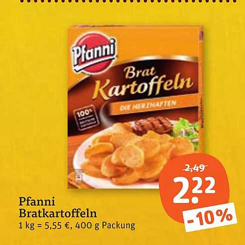 Pfanni Bratkartoffeln 1 kg = 5,55 €, 400 g Packung