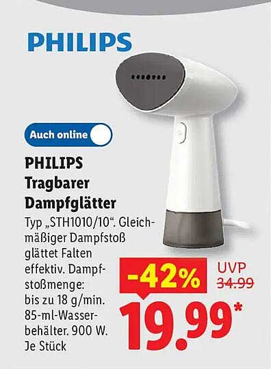 PHILIPS Tragbarer Dampfglätter