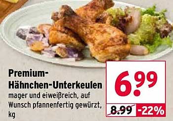 Premium-Hähnchen-Unterschenkel